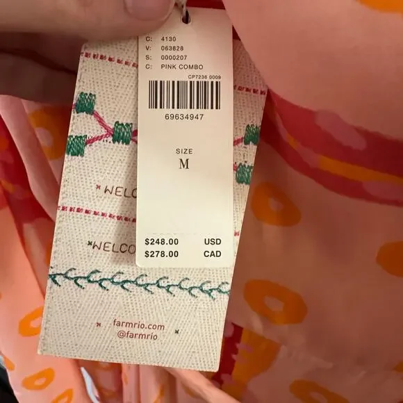 NWT Farm‎ Rio x Anthropologie One-Shoulder Starfish Maxi Dress